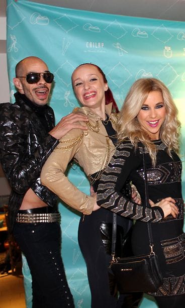 Krista Siegfrids poseerasi Beauty Brunch -tapahtumassa voguing-guru Benny Ninjan ja Anneli Kannisen kanssa.