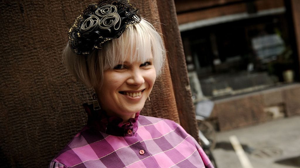 Muotiblogisti Outi Pyy vuonna 2009.