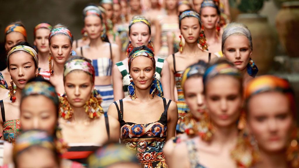 Dolce&Gabbana muotinäytös Milanossa, kevät/kesä 2013.