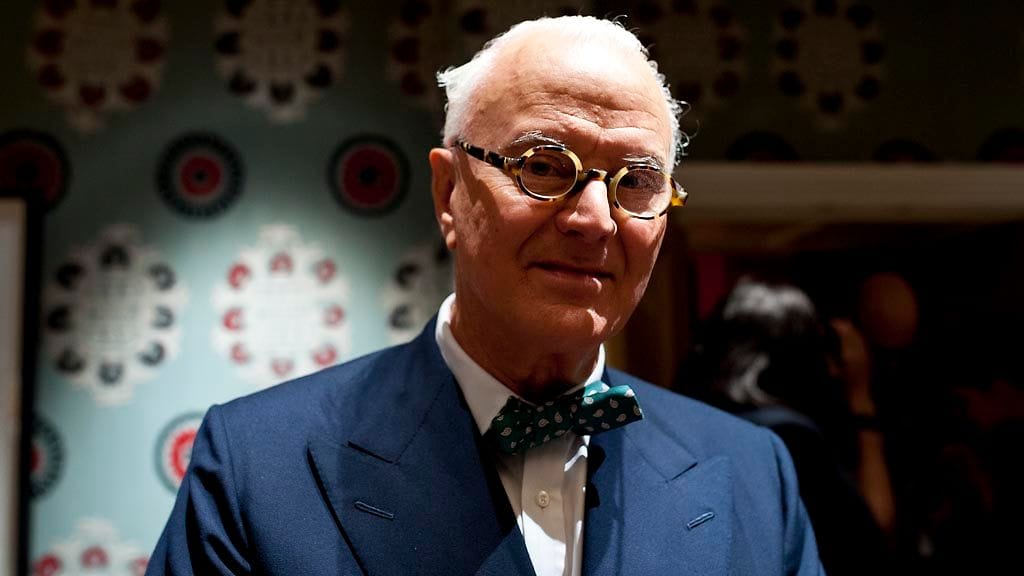 Manolo Blahnik oli myös itse paikalla mallistonsa esittelytilaisuudessa.