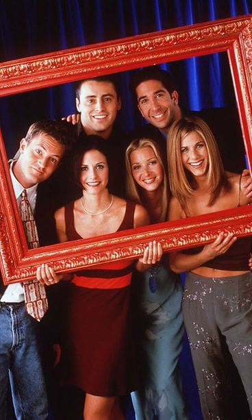 Frendit, 1998. Matt LeBlanc, David Schwimmer, Matthew Perry, Courteney Cox, Lisa Kudrow & Jennifer Aniston.