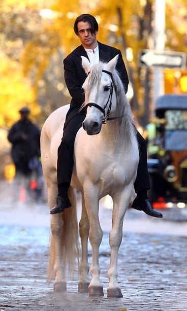 Colin Farrell kuvaa Winter's Tale -elokuvaansa.