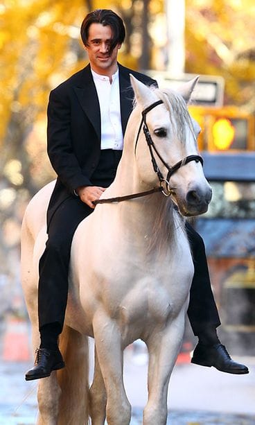 Colin Farrell kuvaa Winter's Tale -elokuvaansa.