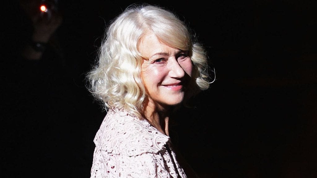 67-vuotias ihana Helen Mirren Milanon muotiviikoilla 2012.
