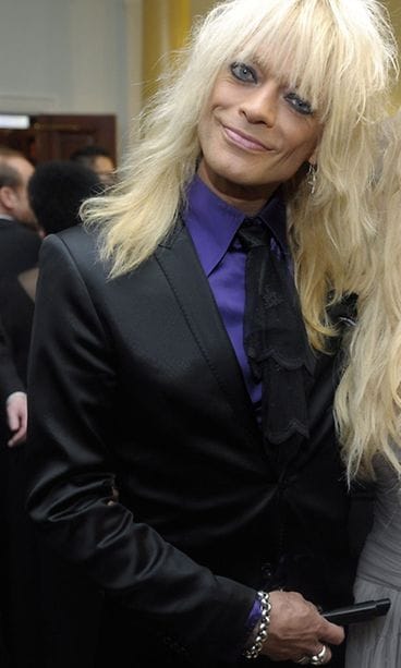 Michael Monroe itsenäisyyspäivän vastaanotolla Presidentinlinnassa Helsingissä 6. joulukuuta 2011.