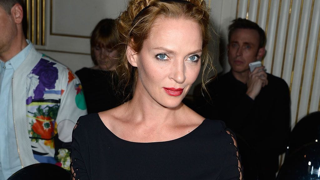 Uma Thurmanin meikissä katseet kääntävät hyytävän upeat huulet.