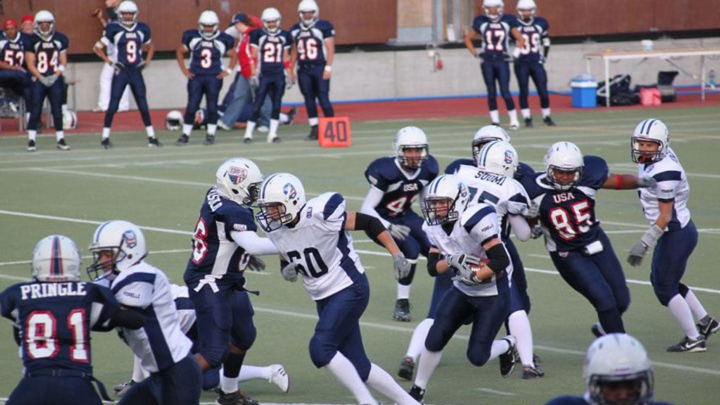 MM-kisoista 2010 Suomi vs. USA. Merle Ziemann numerolla 60.