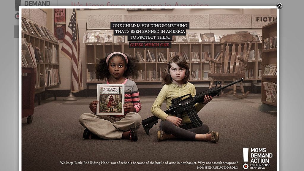 Kuvakaappaus Moms demand action -sivulta.