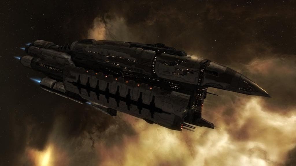 Avaruusalus Eve Online -pelistä.