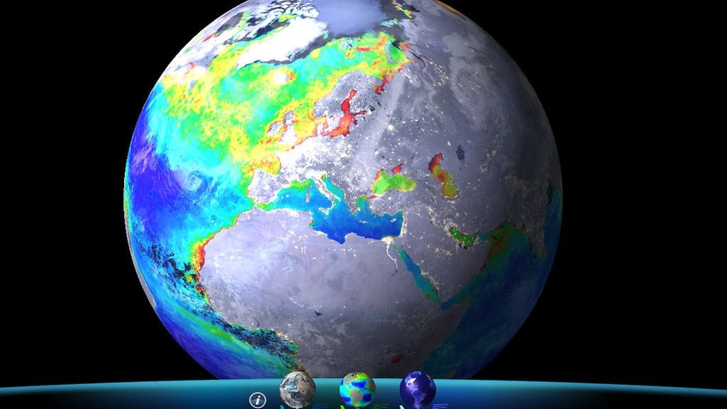 VIIRS View Spinning Marble -sovellus.