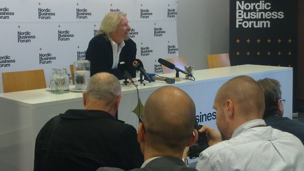 Sir Richard Branson Jyväskylässä 21.9.2012.