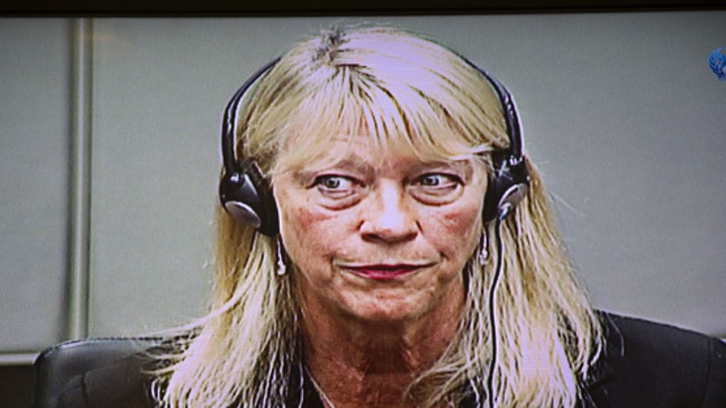 Naomi Campbellin entinen agentti Carole White todisti Haagin sotarikostuomioistuimessa 9. elokuuta 2010. Kuva: EPA