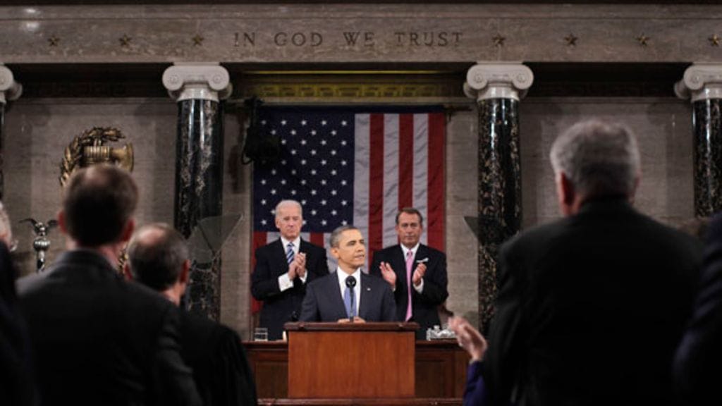 barack Obama piti kansakunnan tila -puheensa 26.1.2011