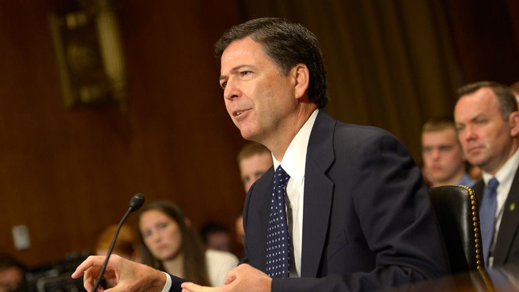 Yhdysvaltain keskusrikospoliisin FBI:n johtaja James Comey.