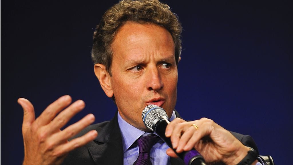 Yhdysvaltain valtiovarainministeri Timothy Geithner.