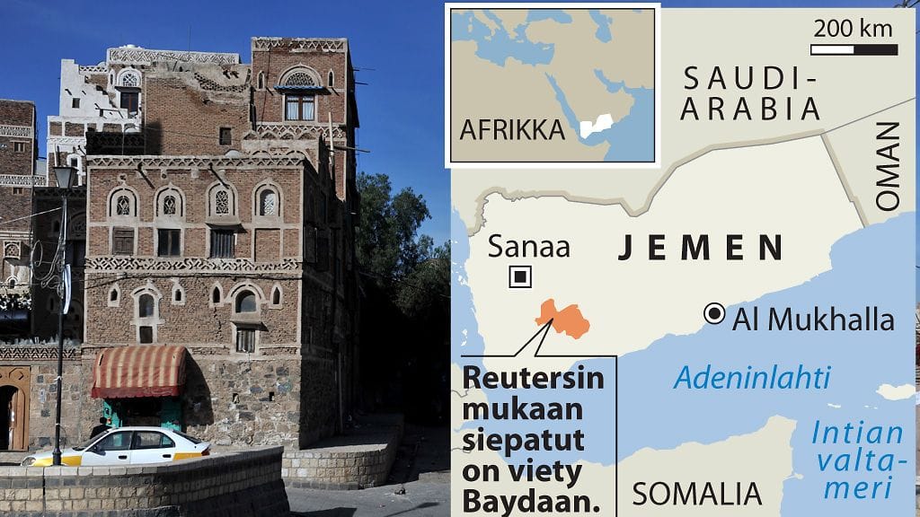 Suomalaispariskunta siepattiin Jemenin pääkaupungissa Sanaassa joulukuussa.