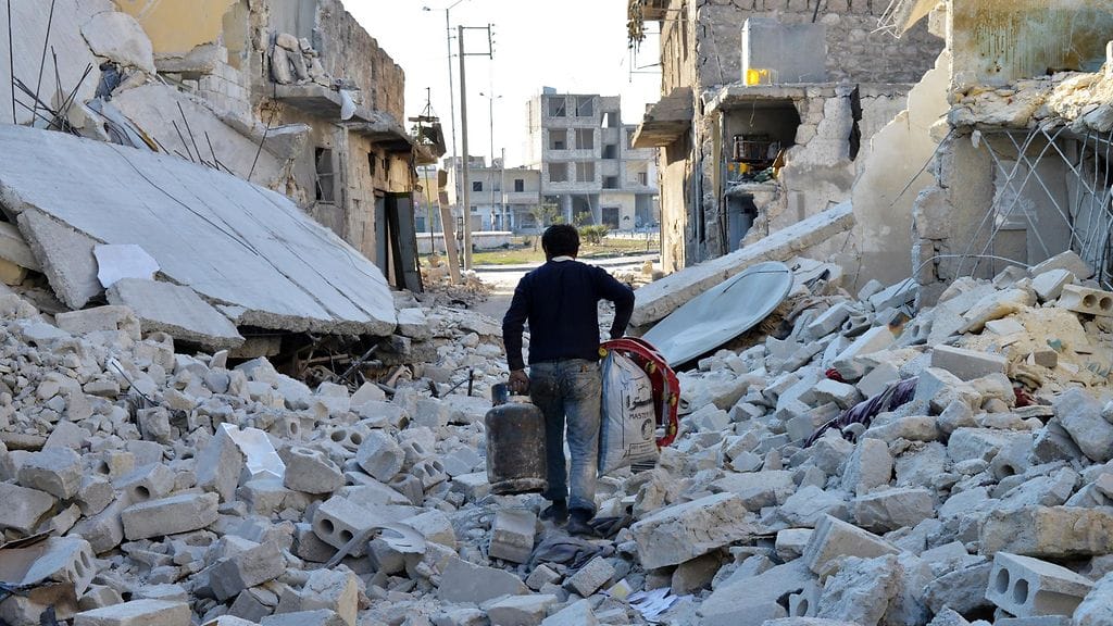 Näkymä Alepon kaupungista 17.2.2014