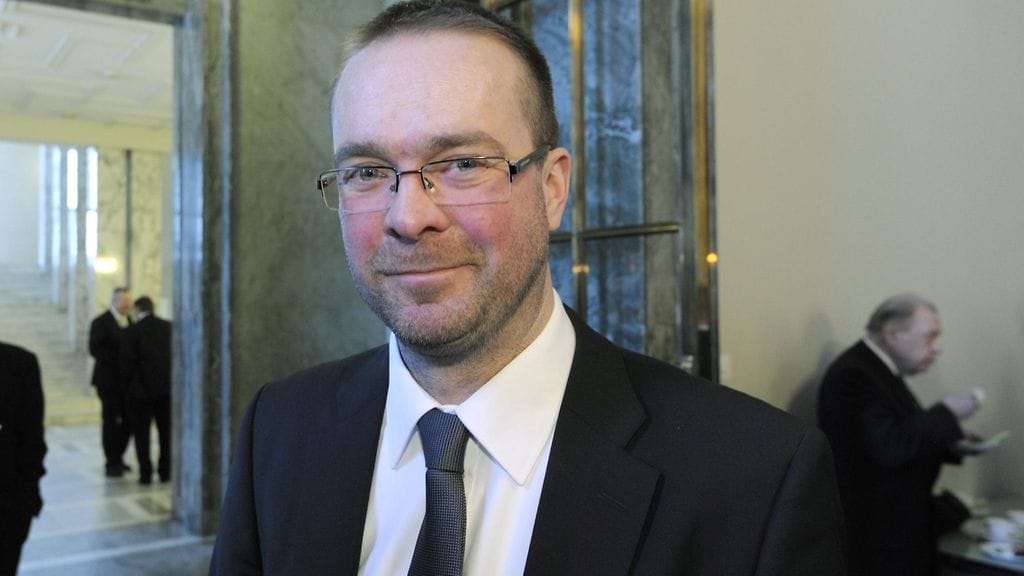 Ville Pernaa valtiopäivien avajaisissa puhemiehen vastaanotolla Valtiosalissa eduskunnassa 5. helmikuuta 2013.