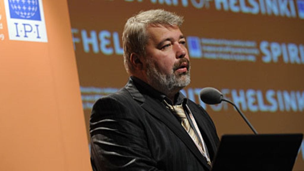 Novaja Gazetan päätoimittaja Dmitri Muratov sai viime vuonna Nobelin rauhanpalkinnon.