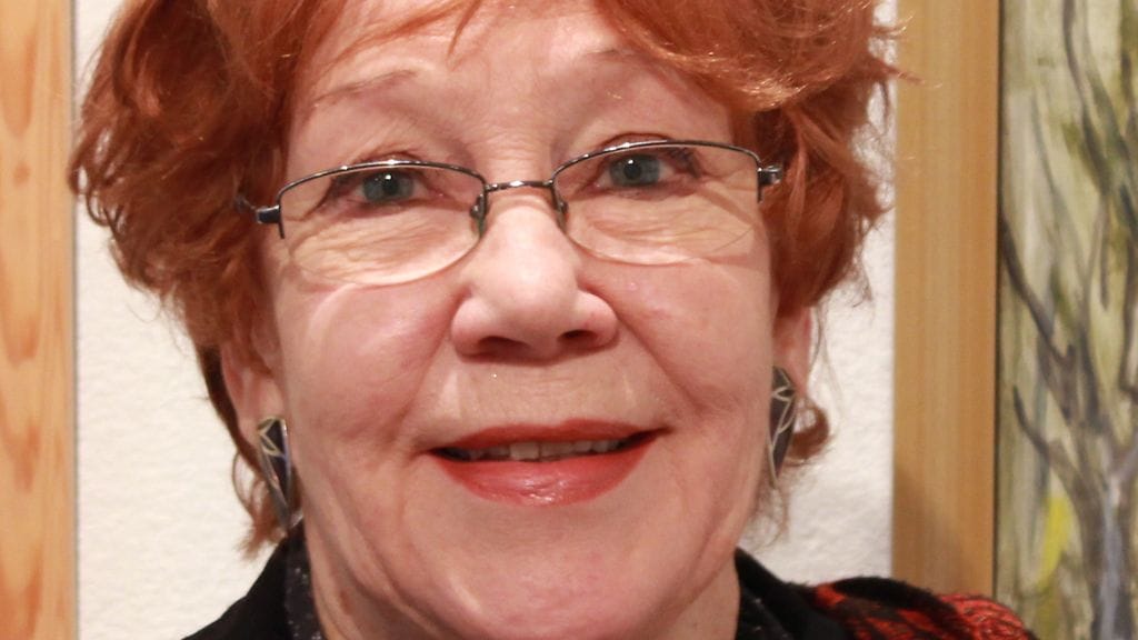 Taiteilija ja näyttelijä Helen Elde 14.1.2014 Galleria Saimassa