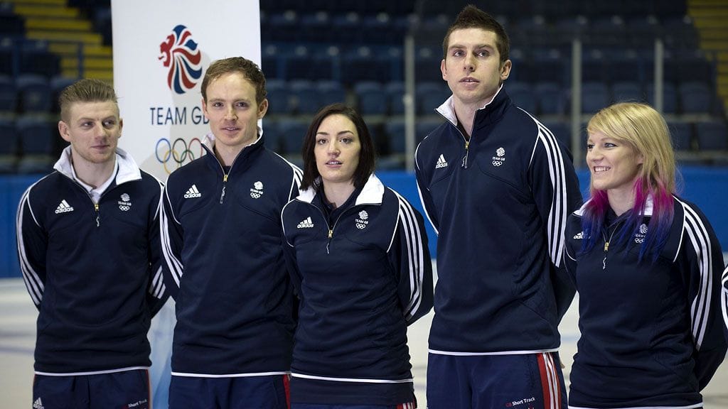 Nopeusluistelun brittijoukkue Sotshissa.