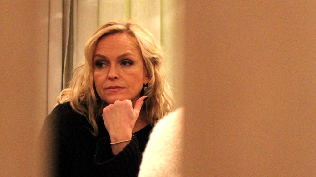 Anu Sinisalo Ei kiitos -elokuvan pressitilaisuudessa 7.1.2014