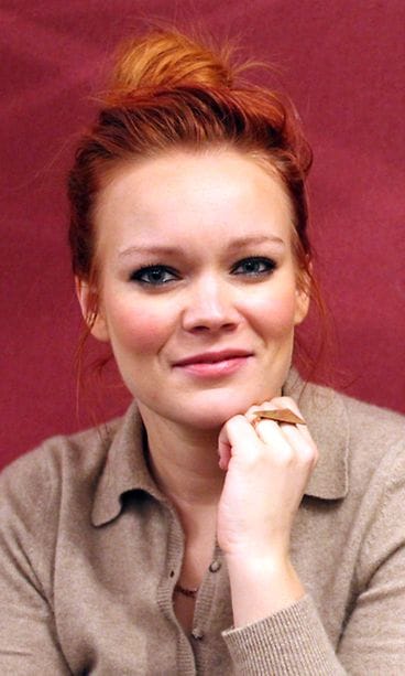 Anna Puu Ei kiitos -elokuvan pressitilaisuudessa 7.1.2014