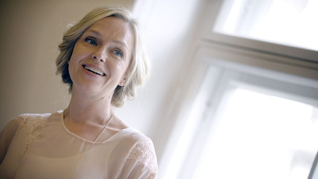 Anu Sinisalo Ei kiitos -elokuvan pressitilaisuudessa 7.1.2014