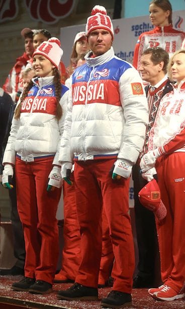 Venäjän joukkueen Sotshi-asut.