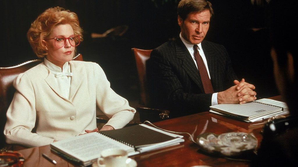 Working Girl -elokuvassa pääosia esittivät Melanie Griffith ja Harrison Ford.