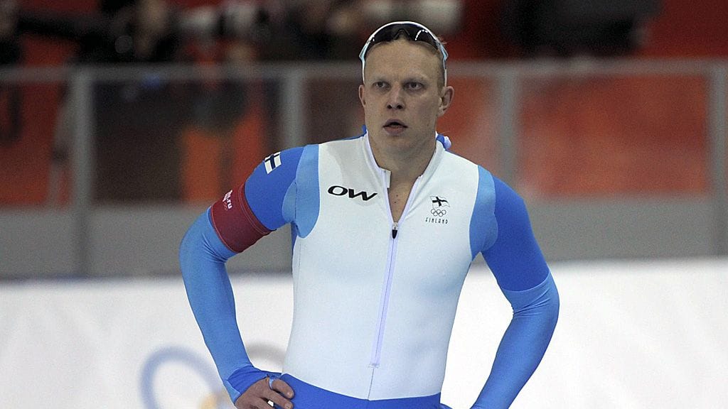 Pekka Koskela Sotshin olympiajäillä.