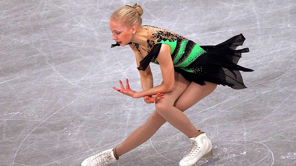 Juulia Turkkila EM-jäillä Budapestissa.