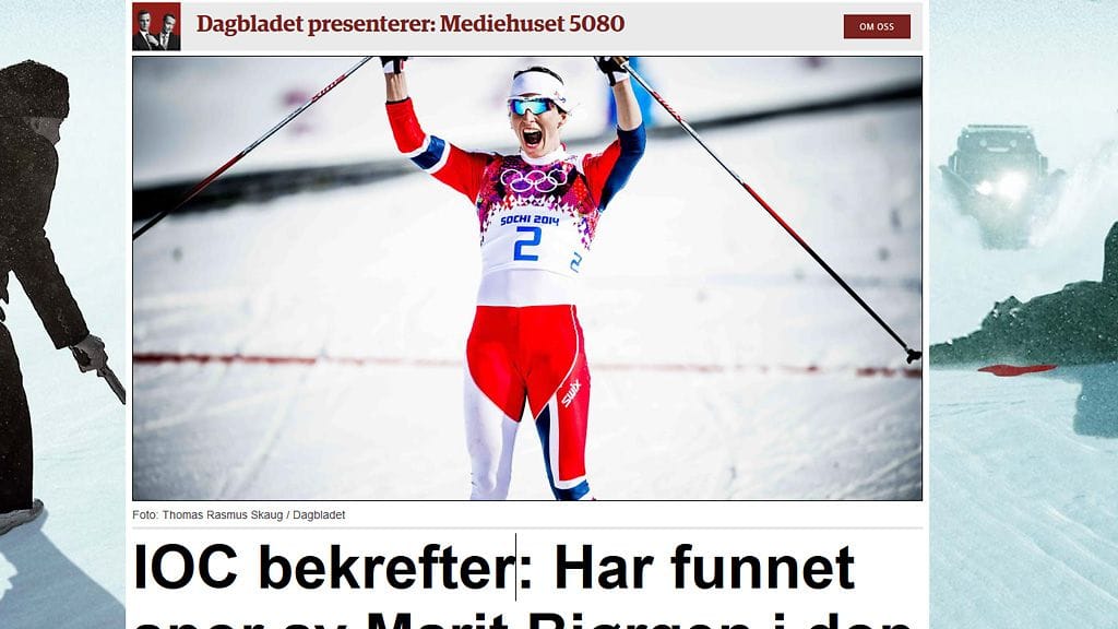 Kuvakaappaus pilauutisesta Dagbladetin nettisivuilta.