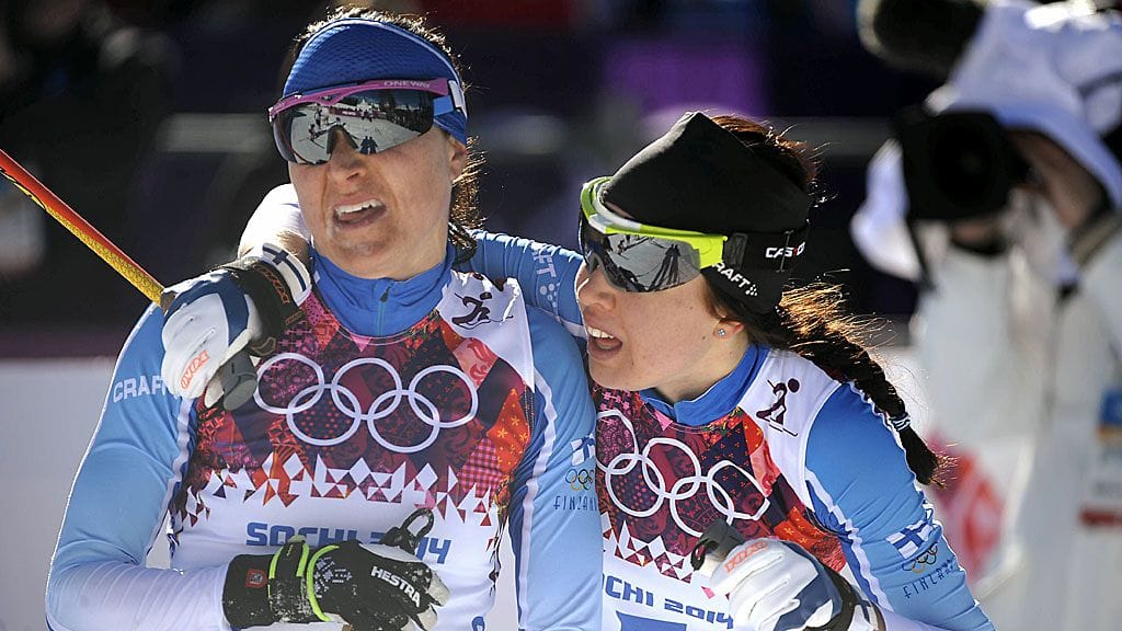 Aino-Kaisa Saarinen ja Kerttu Niskanen