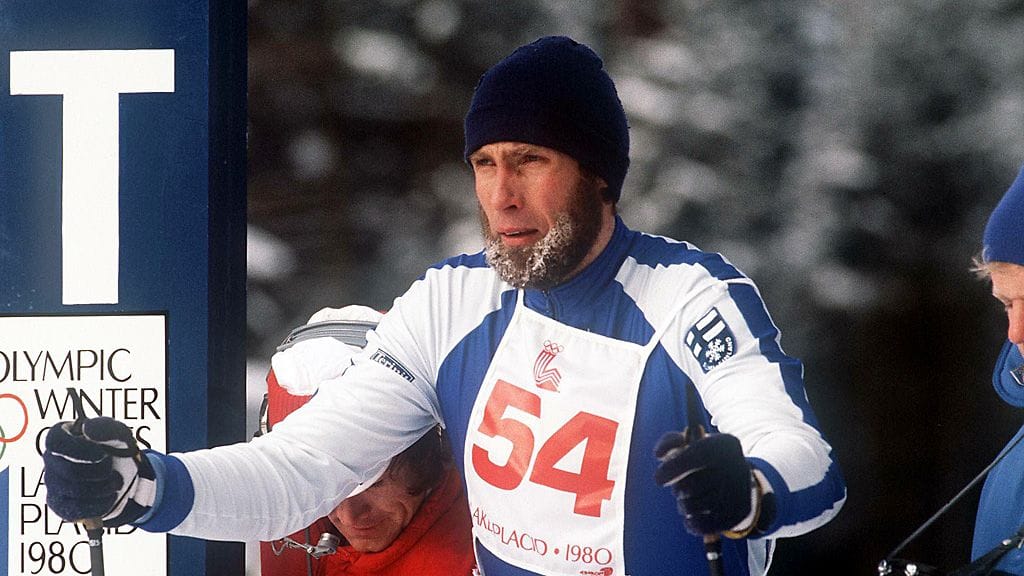 Juha Mieto starttaamassa legendaariseen Lake Placidin 15 kilometrin hiihtoon.