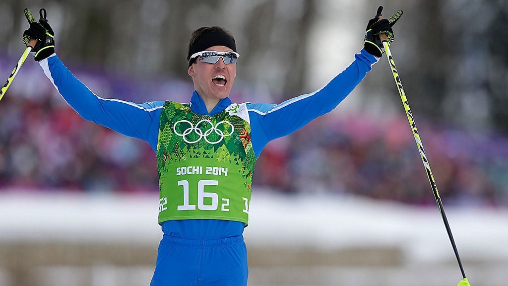 Sami Jauhojärvi tulee maaliin ykkösenä.