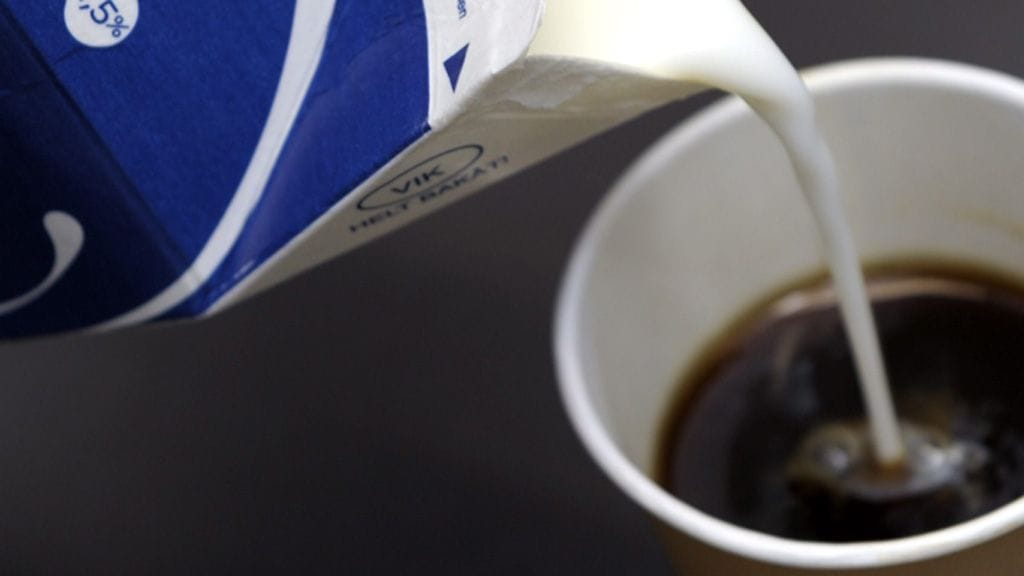 Tiesitkö? Maito heikentää hieman kofeiinin vaikutusta.