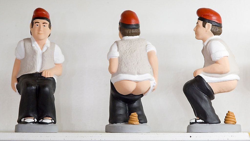 Katalonialainen jouluasetelmaan kuuluva Caganer-hahmo.