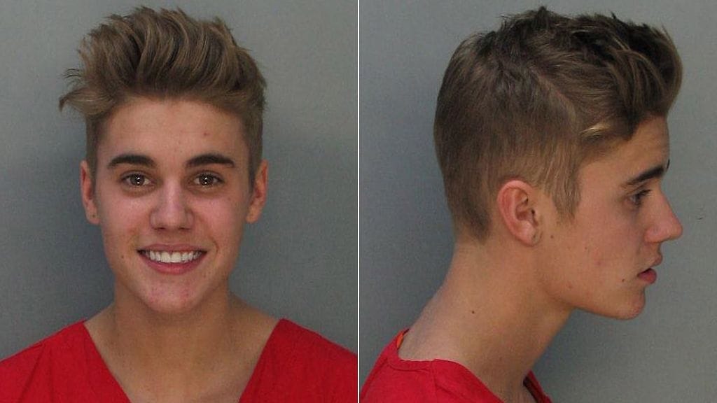 Justin Bieberin pidätyskuvat
