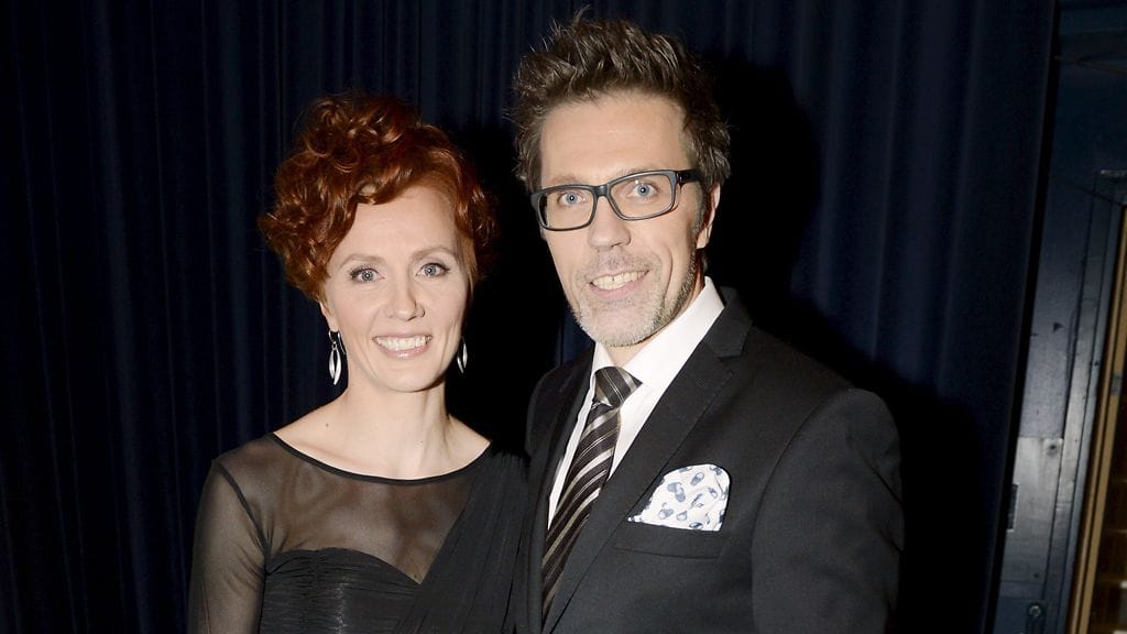 Jari ja Virpi Sarasvuo Iskelmä-gaalassa.