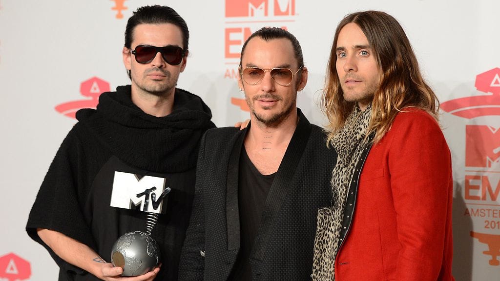 30 Seconds To Mars yhtye palkintogaalassa.