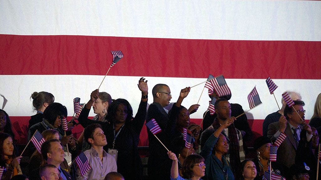 Obaman kannattajia Chicagossa, Illinoisissa