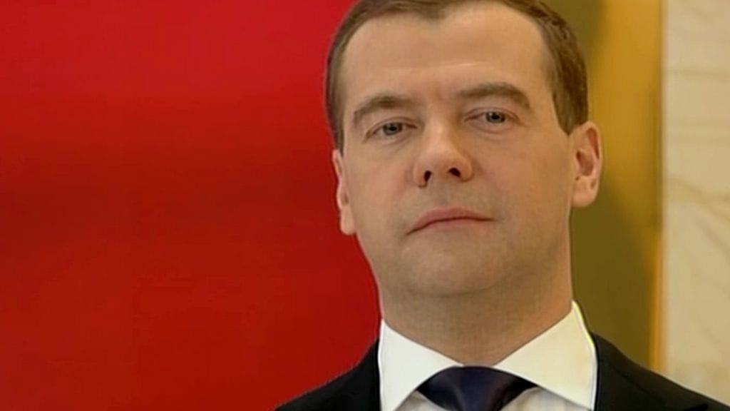 Venäjän pääministeri Dmitri Medvedev.
