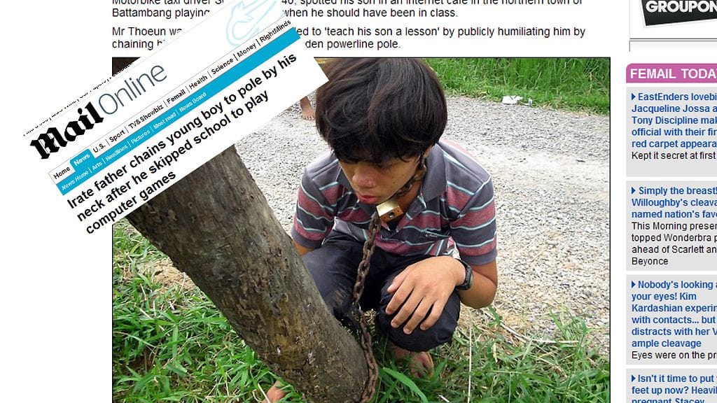 Ruudunkaappauskuva Daily Mailin nettisivuilta.