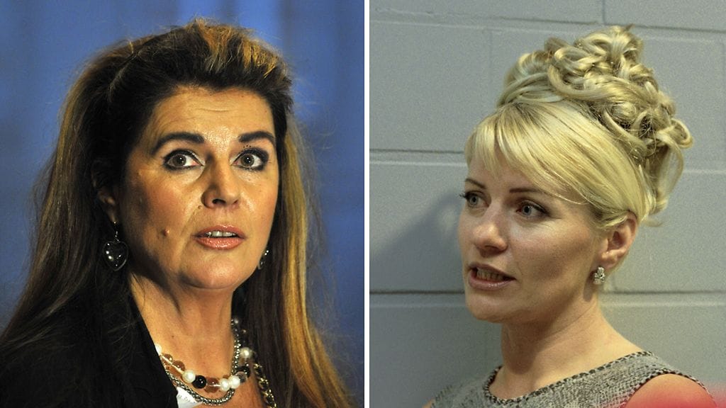 Riitta Väisänen ja Pirre Alanen kiistelevät talosta.