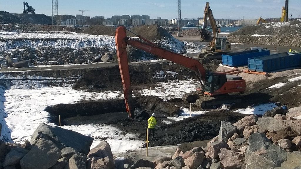 Kuvaa Jätkäsaaresta vuodelta 2014. Alue valmistuu kokonaisuudessaan 2020-luvun puolivälissä.