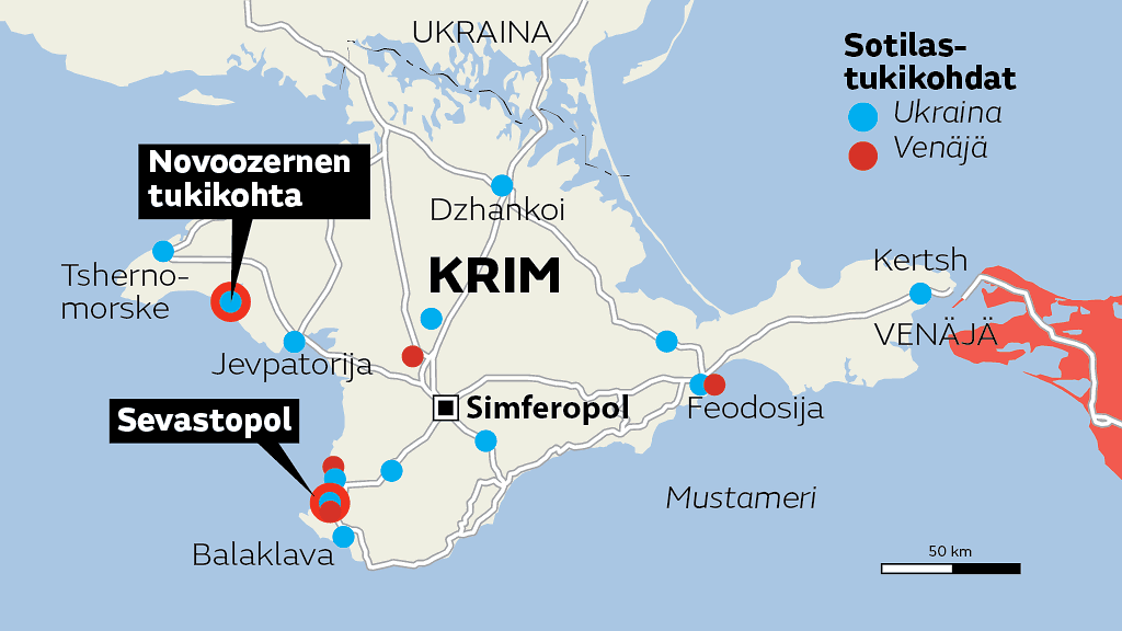 Krim on jäänyt eristyksiin Ukrainan suljettua niemimaan vastaisen rajansa. Yhteydet Venäjälle toimivat toistaiseksi vain lentoteitse tai lautalla Kerchin salmen kautta.
