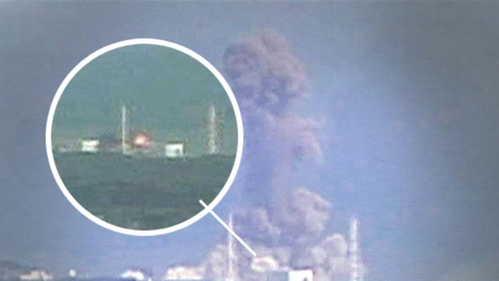 Fukushiman ydinvoimalan räjähdyksen nostattama pilvi.