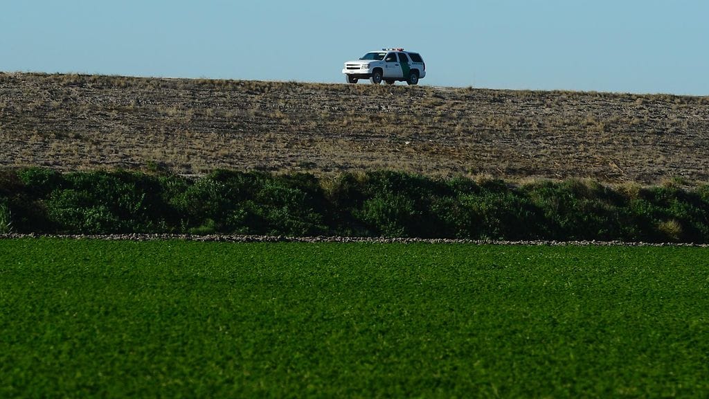USA:n rajavartiolaitoksen auto Teksasissa USA:n ja Meksikon rajalla.