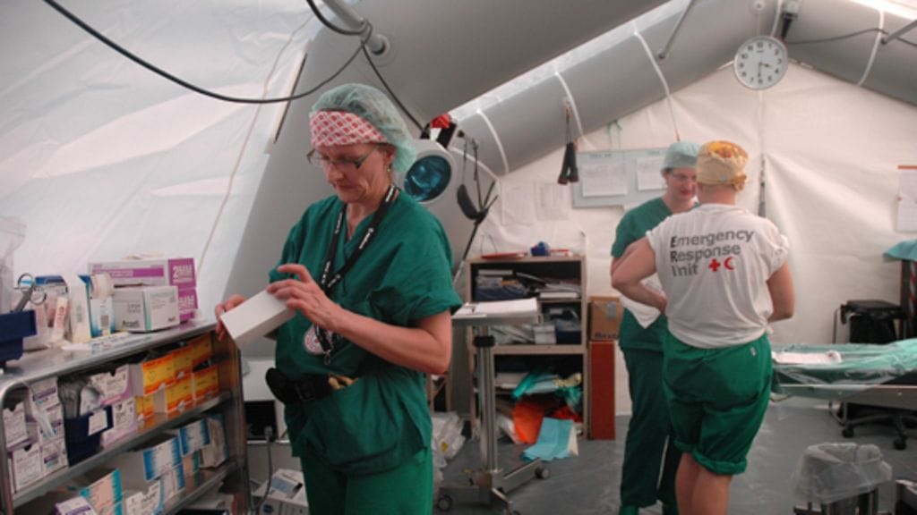 Punaisen Ristin kenttäsairaala Haitissa. Kuva: SPR